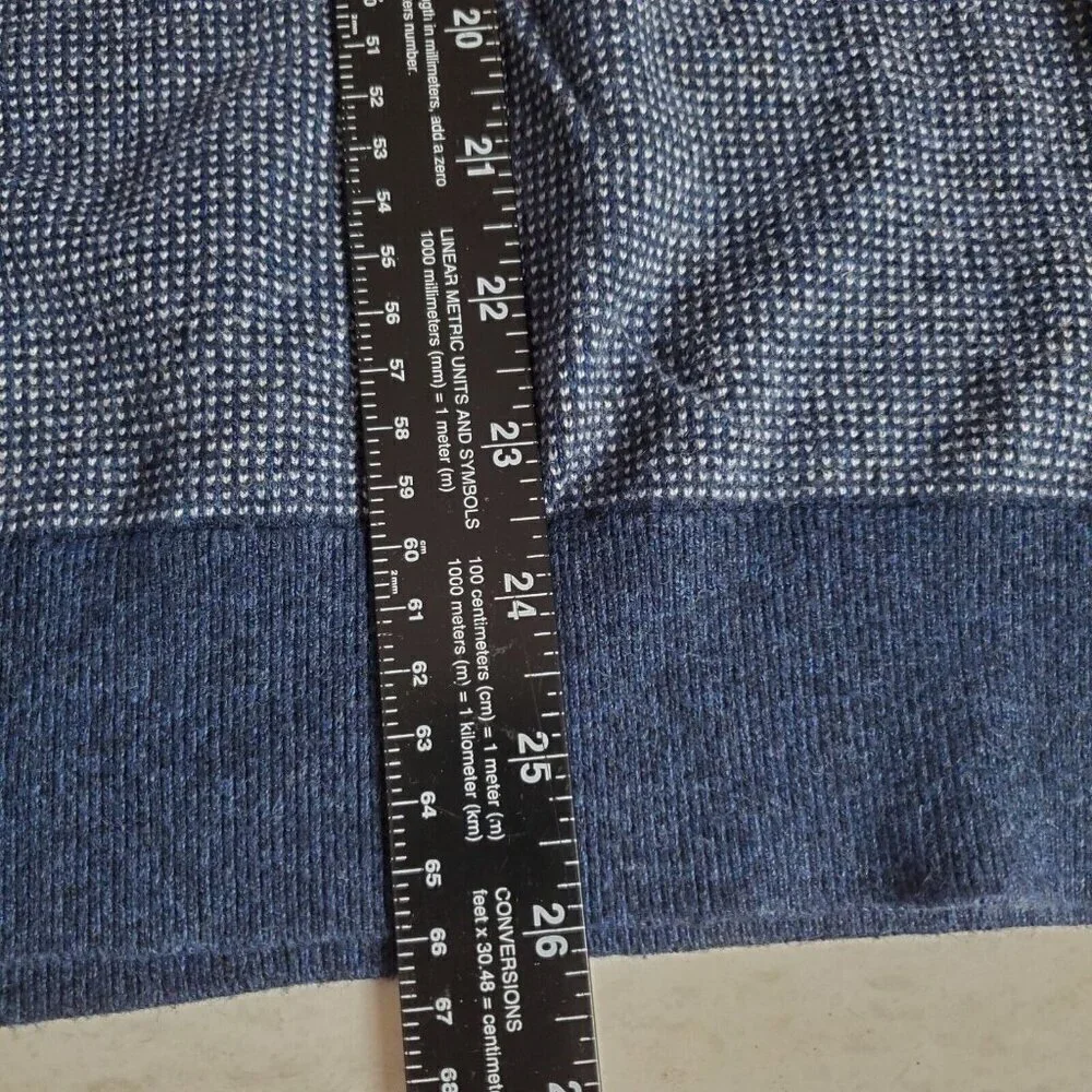 Banana Republic Sweater Mens Large Blue Cotton Silk Preppy‎ Blend Knit Classic